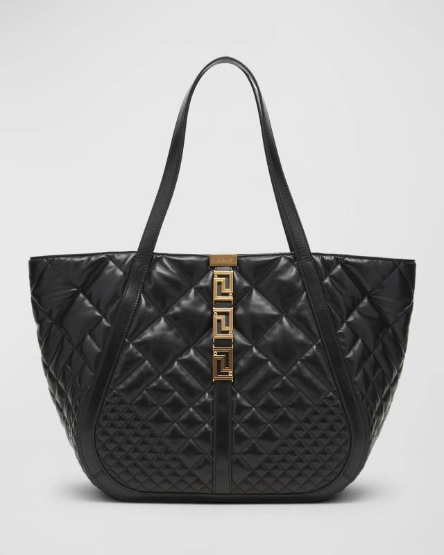 Greca Goddess Large Quilted Tote Bag